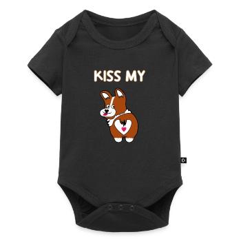 Embrasse mon chien Corgi Hund - Body à manches courtes Premium Bébé - noir - Devant