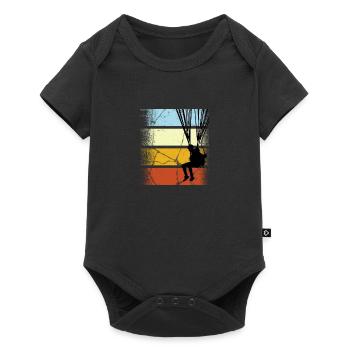 Paragliding Gleitschirmflieger Pilot Vintage Gesch - Baby Premium short-sleeve bodysuit - black - Front