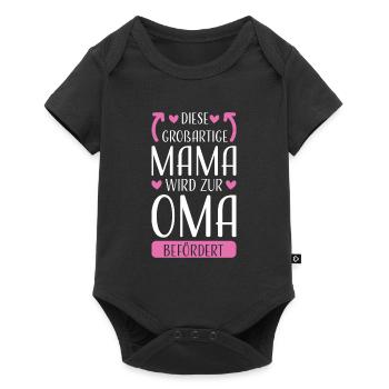 Mama & Oma Familie Mutter Geschenk - Baby Premium Kurzarmbody - Schwarz - Vorne