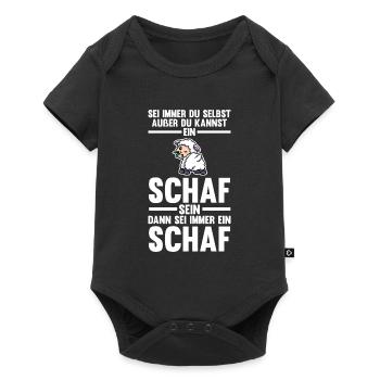 Schaf Landwirt Schafzüchter Geschenk - Baby Premium Kurzarmbody - Schwarz - Vorne