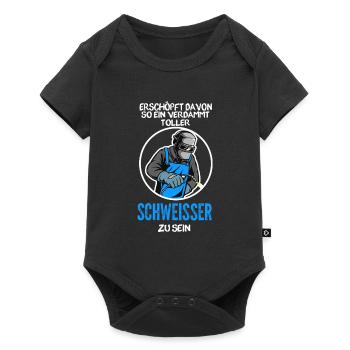 Schweißer Beruf Handwerker Geschenk - Baby Premium Kurzarmbody - Schwarz - Vorne