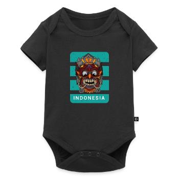 Barong Mythischer Löwe Bali Indonesien Reise - Baby Premium Kurzarmbody - Schwarz - Vorne