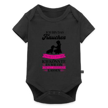 Dackel Hund Hundefreunde Geschenk - Baby Premium Kurzarmbody - Schwarz - Vorne