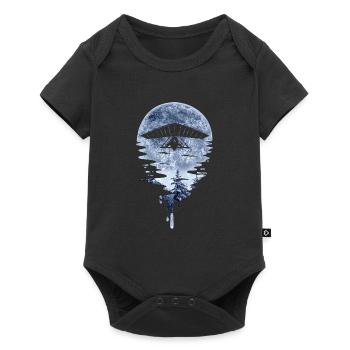 Hanggleiter Drachenflieger Deltasegler - Baby Premium Kurzarmbody - Schwarz - Vorne