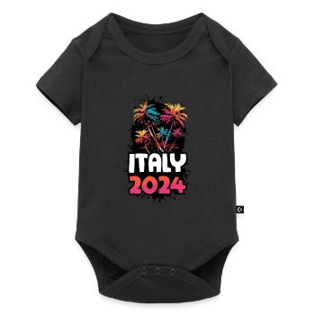 Italie 2024 Voyage de vacances coloré - Body à manches courtes Premium Bébé - noir - Devant