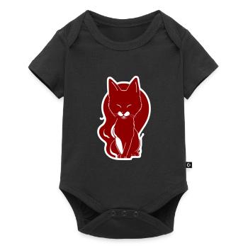 Just a Cat - Baby Premium Kurzarmbody - Schwarz - Vorne