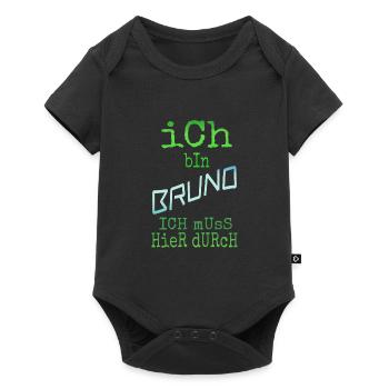 Bruno - Baby Premium Kurzarmbody - Schwarz - Vorne
