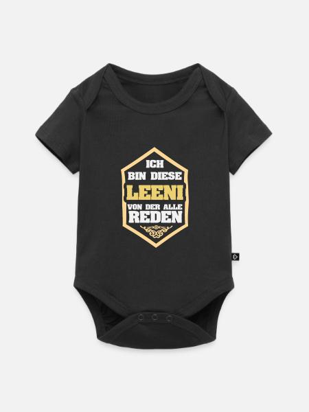 Leeni - Baby Premium Kurzarmbody - Schwarz