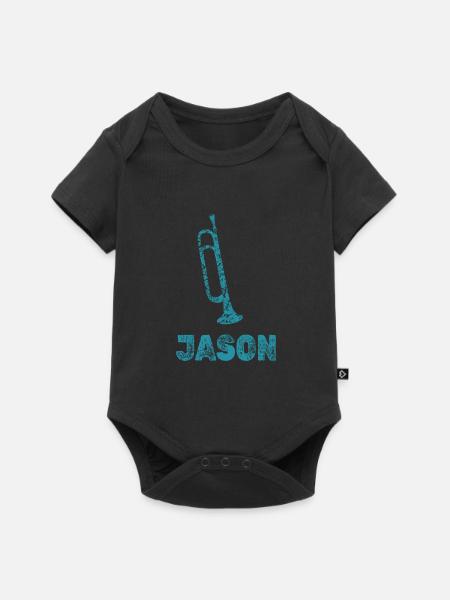 Blasmusik Jason - Baby Premium Kurzarmbody - Schwarz
