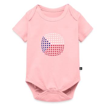 Czech flag (Dotted) - Baby Premium Kurzarmbody - Rosa - Vorne
