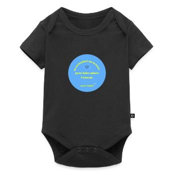 Parole de Sainte Thérèse de Lisieux - Body à manches courtes Premium Bébé - noir - Devant