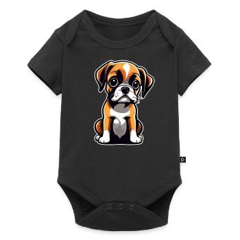 Cute cute boxer dog - Baby Premium short-sleeve bodysuit - black - Front