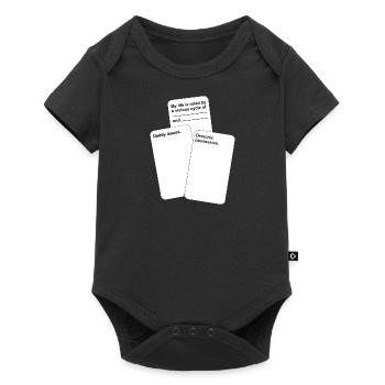 Drôles de cartes contre l’humanité - Body à manches courtes Premium Bébé - noir - Devant