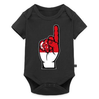 Singapore Flag Number 1 - Baby Premium short-sleeve bodysuit - black - Front