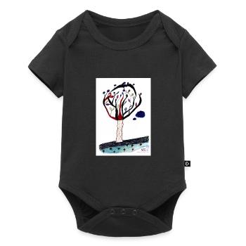 img835 ---- "Winter tree" ¨. - Baby Premium short-sleeve bodysuit - black - Front