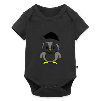 Pingouin de Noël - Body à manches courtes Premium Bébé - noir - Devant