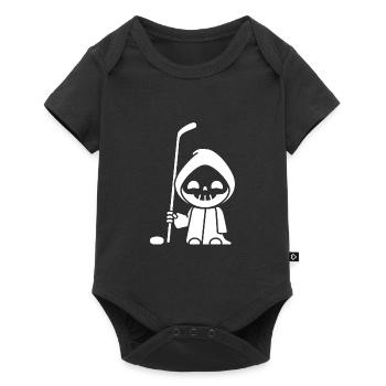 hockey Reaper Halloween Hockey sur glace palet sportive - Body à manches courtes Premium Bébé - noir - Devant