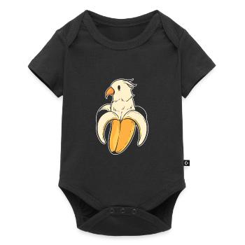 Banana Parrot Fruit Merchant Cadeau - Body à manches courtes Premium Bébé - noir - Devant