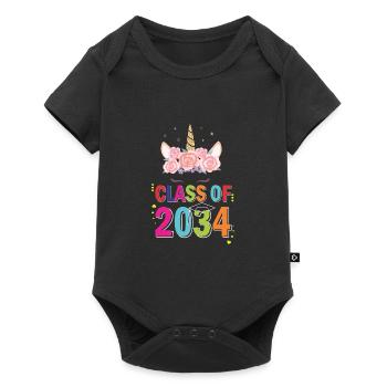 Cute Unicorn First School Class 2034 Grow - Baby Premium short-sleeve bodysuit - black - Front
