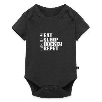 Cadeau de sport d’équipe du club de hockey sur glace - Body à manches courtes Premium Bébé - noir - Devant