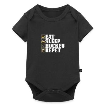 Cadeau de sport d’équipe du club de hockey sur glace - Body à manches courtes Premium Bébé - noir - Devant