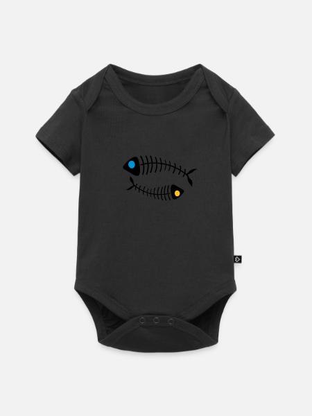 Sternzeichen Fisch - Baby Premium Kurzarmbody - Schwarz
