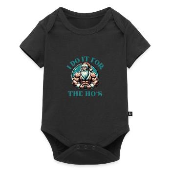 I Do It For The Ho's Funny Adult Joke Christmas - Baby Premium short-sleeve bodysuit - black - Front