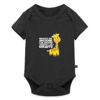 Giraffes Are Awesome I'm Awesome Giraffe Lover - Baby Premium Kurzarmbody - Schwarz - Vorne