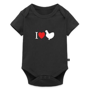 I love my silk chickens - Baby Premium short-sleeve bodysuit - black - Front