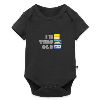 Kassette Diskette VHS Retro Kindheitserinnerung - Baby Premium Kurzarmbody - Schwarz - Vorne