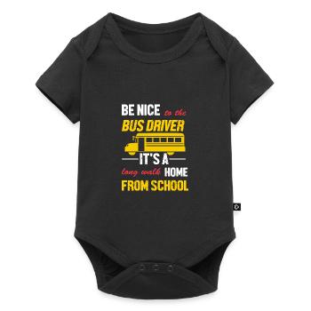 School Bus Driver School Bus - Baby Premium short-sleeve bodysuit - black - Front