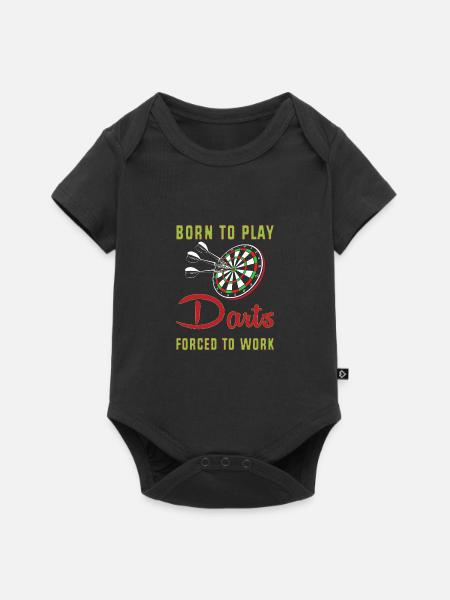 Dart Dartboard Dartpfeil - Baby Premium Kurzarmbody - Schwarz
