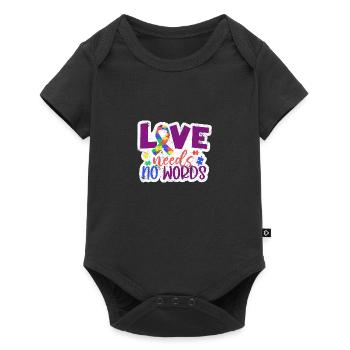 L’AMOUR N’A PAS BESOIN DE MOTS AUTISME DICTONS AUTISTES - Body à manches courtes Premium Bébé - noir - Devant
