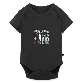 Fishing Anglers Fishing Sport fishermen - Baby Premium short-sleeve bodysuit - black - Front