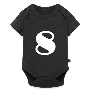 8 ANS. 8e ANNIVERSAIRE. ANNIVERSAIRE 8 ANS. 8 - Body à manches courtes Premium Bébé - noir - Devant