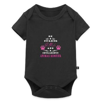 SAUVETAGE ANIMAL AIDE AUX ANIMAUX - Body à manches courtes Premium Bébé - noir - Devant