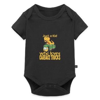 Garbage Truck Birthday Boy - Baby Premium short-sleeve bodysuit - black - Front