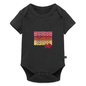 Mushroom picking - Baby Premium short-sleeve bodysuit - black - Front
