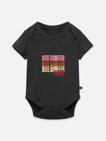 Beste Schwester - Baby Premium Kurzarmbody - Schwarz