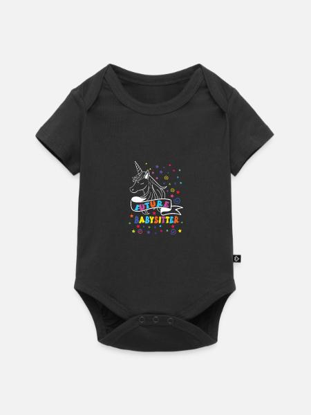 Babysitter - Baby Premium Kurzarmbody - Schwarz