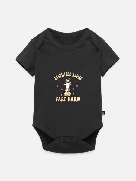 Babysitter - Baby Premium Kurzarmbody - Schwarz