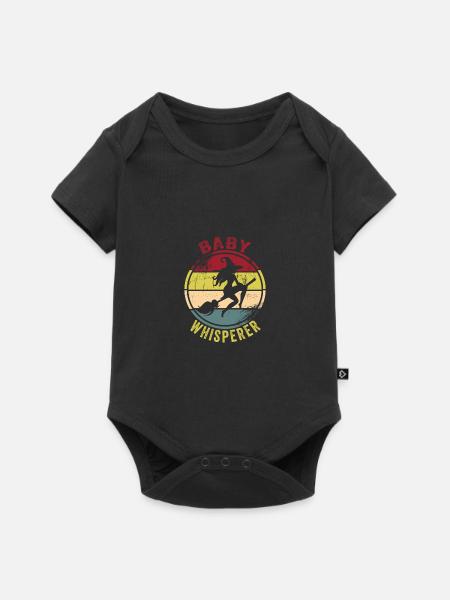 Babysitter - Baby Premium Kurzarmbody - Schwarz