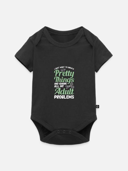 Basteln - Baby Premium Kurzarmbody - Schwarz