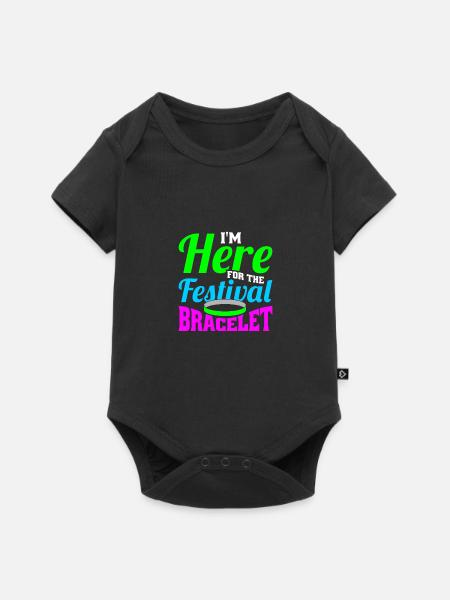 Festival - Baby Premium Kurzarmbody - Schwarz