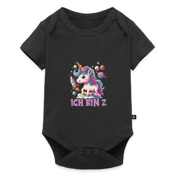 2. Geburtstag - Baby Premium Kurzarmbody - Schwarz - Vorne
