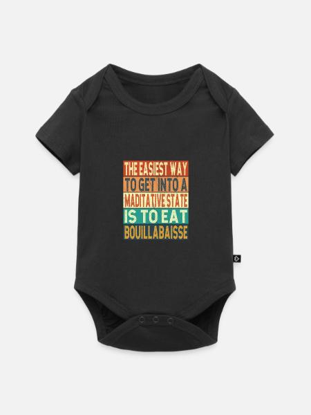Französisches Essen - Baby Premium Kurzarmbody - Schwarz
