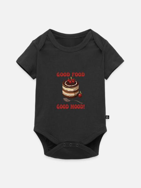 Italienisches Essen - Baby Premium Kurzarmbody - Schwarz