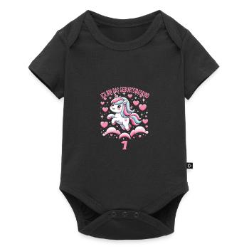 Kindergeburtstag - Baby Premium Kurzarmbody - Schwarz - Vorne