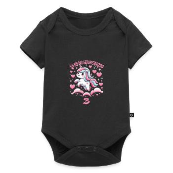 Kindergeburtstag - Baby Premium Kurzarmbody - Schwarz - Vorne