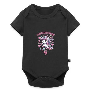 Kindergeburtstag - Baby Premium Kurzarmbody - Schwarz - Vorne